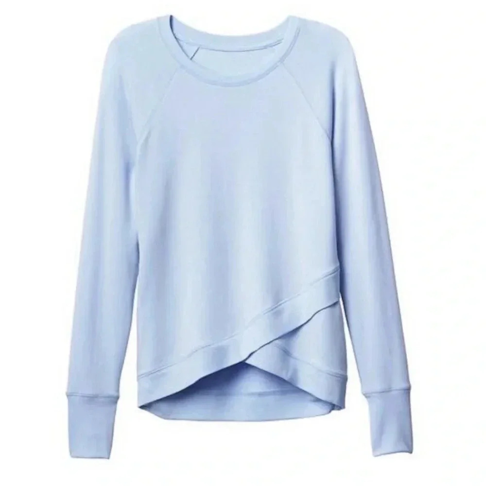 MAGASCHONI | Women’s Criss Cross Long Sleeve Tulip Hem Modal Sweatshirt Size M